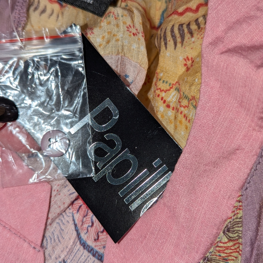 NWT Papillon Boho Patchwork Women's Top - Picture 7 of 9
